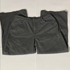 Pact Womens Wide Leg Pants Trousers sz Large Charcoal Gray Organic Cotton Casual